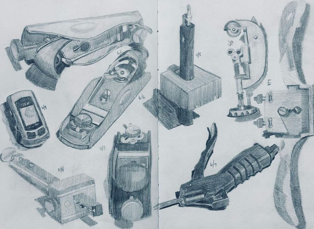 Read more about the article Another spread; another 9-days of graphite.