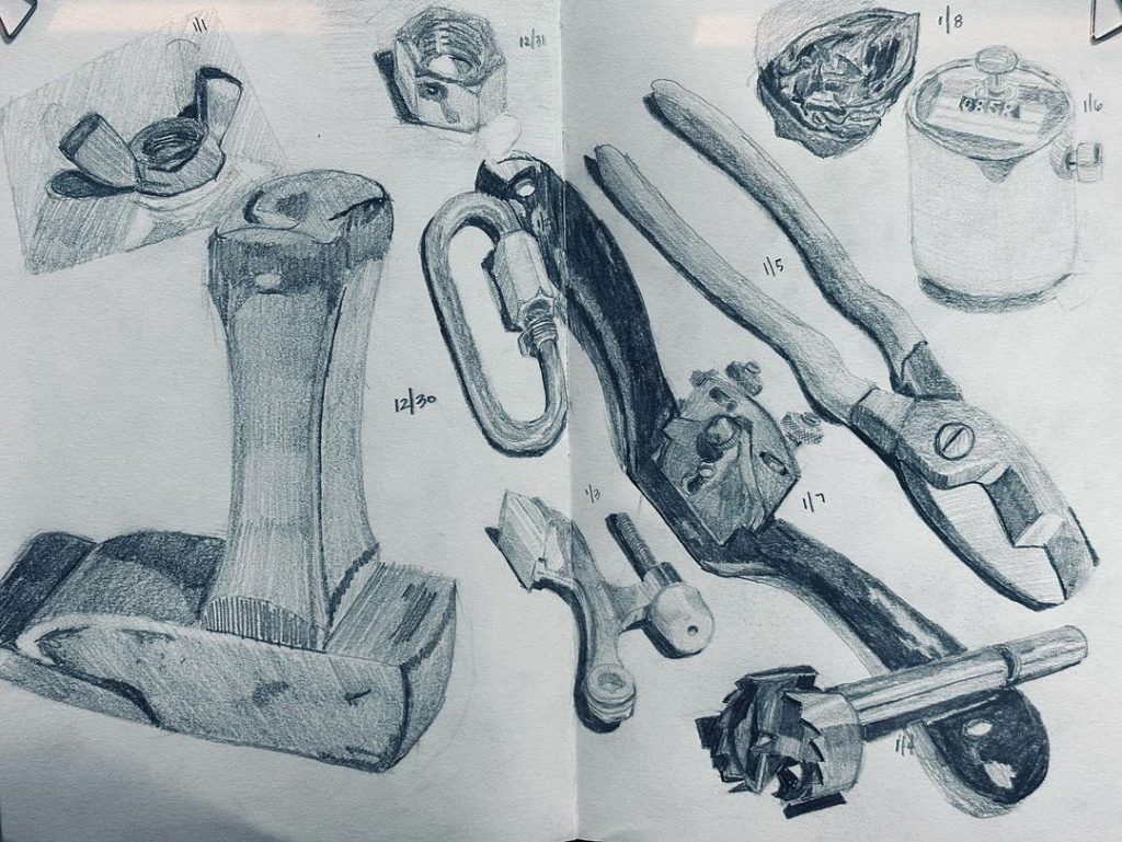 Read more about the article Another spread put to bed. Eight days of graphite.