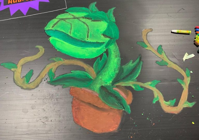 Read more about the article Crayola pastels on coroplast. Number 1 son is the dentist starting 10/29 at Spot