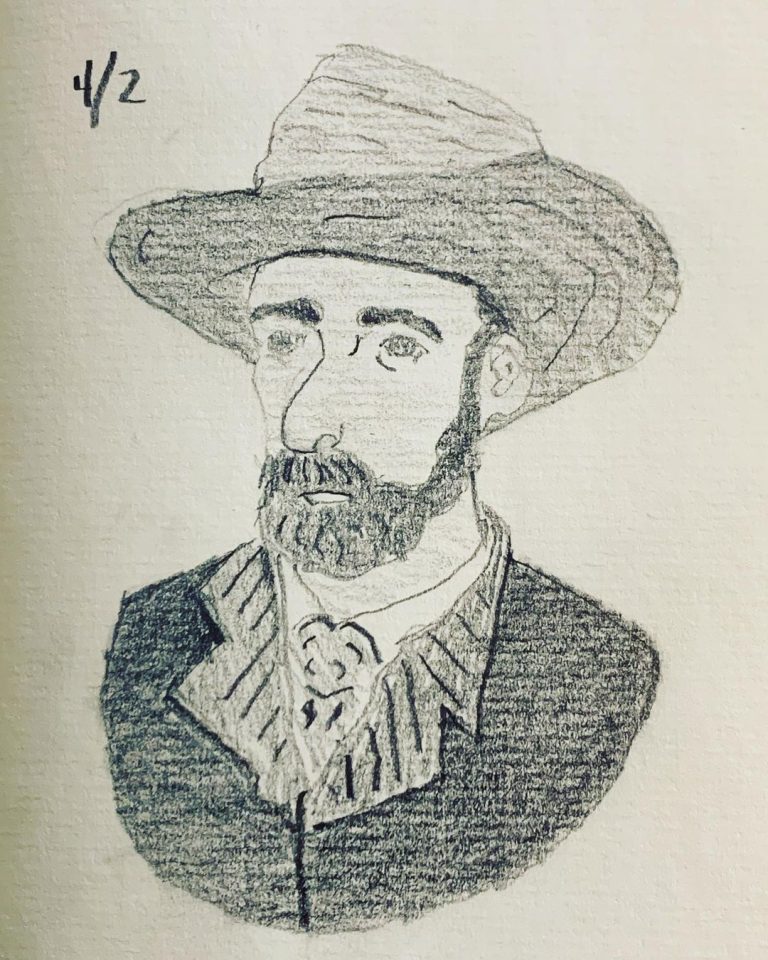 Read more about the article Day 214. Van Gogh pin from my lanyard.