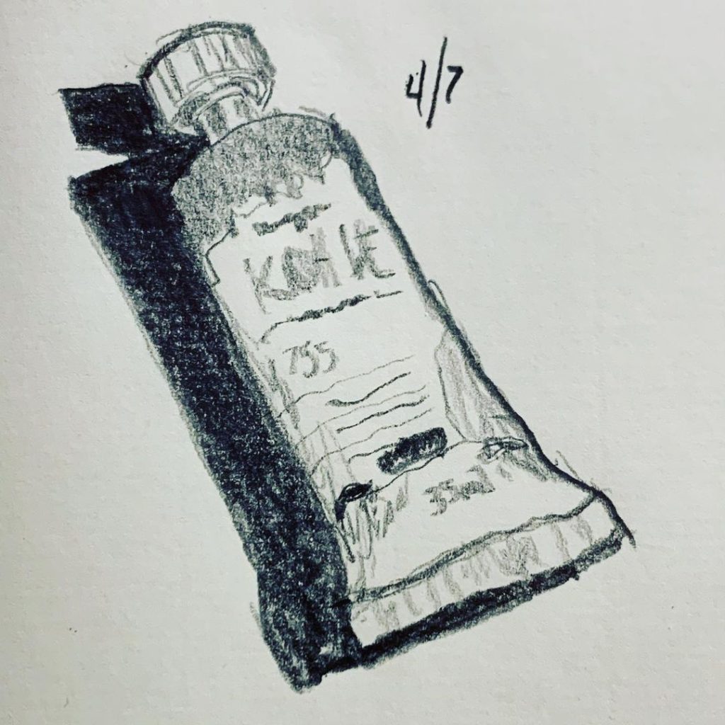 Read more about the article Day 219. Schmincke liquid charcoal made from grape seed.