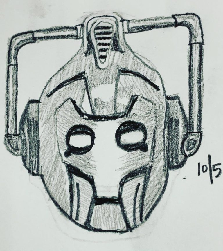 Read more about the article Day 400. Never produced Ben Cooper Cyberman mask. You will be upgraded.