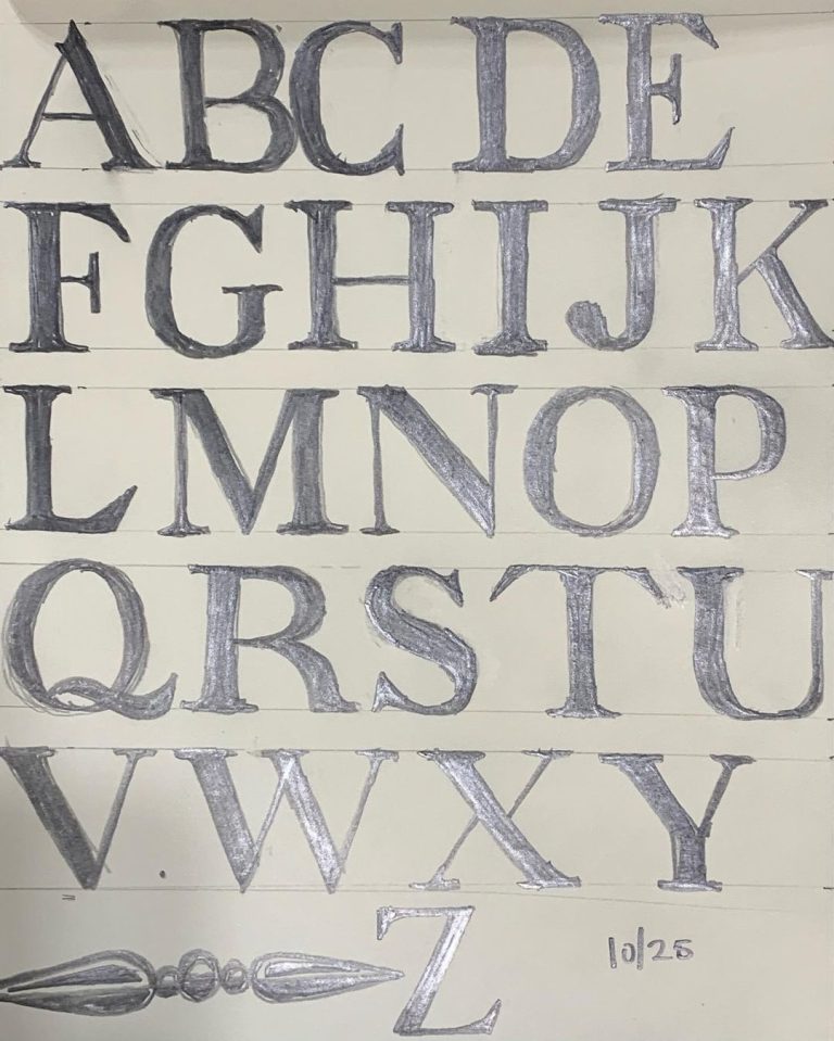 Read more about the article Day 55. Caslon from a Rob Roy Kellyâ€™s â€œ100 Wood Type Alphabetsâ€, samples of 19th