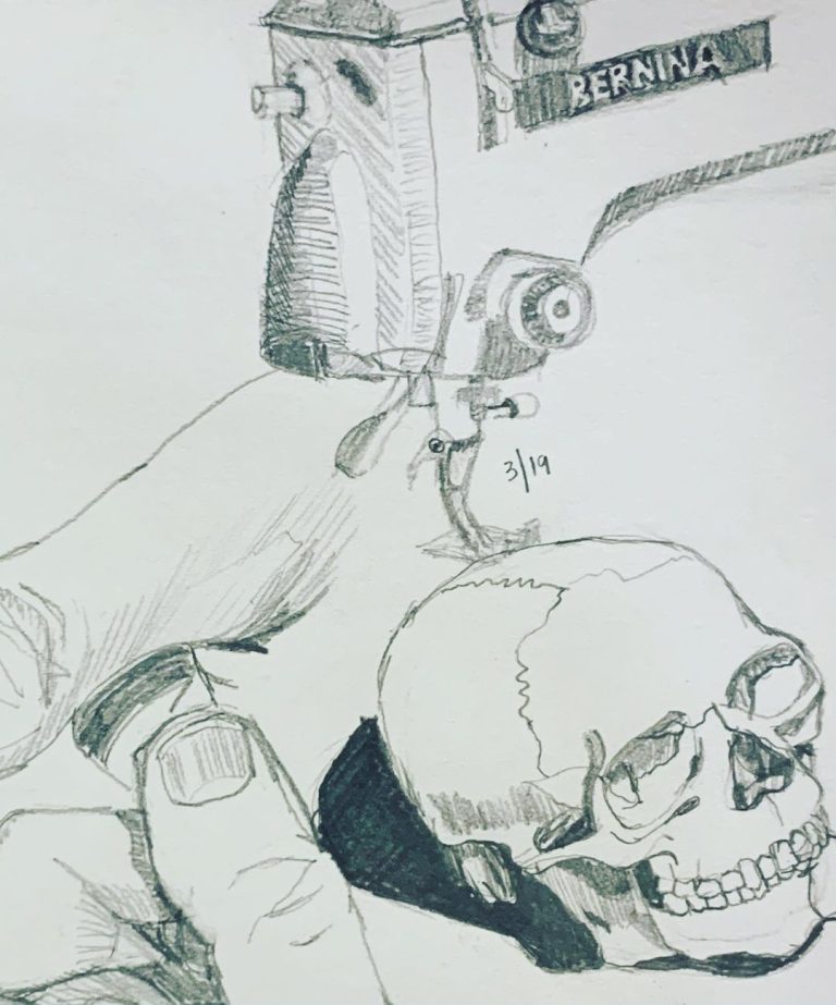 Read more about the article Day 565. Bernina 640(?) and skully mcskull-a-lot.