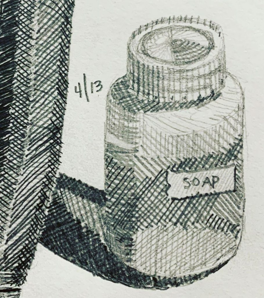 Read more about the article Day 590. Nalgene bottle of Palmolive from that time I bought oil paint for schoo