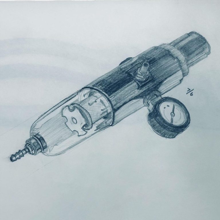Read more about the article Day 1,405. @paascheairbrushco  R-75 combination regulator and filter for my summ